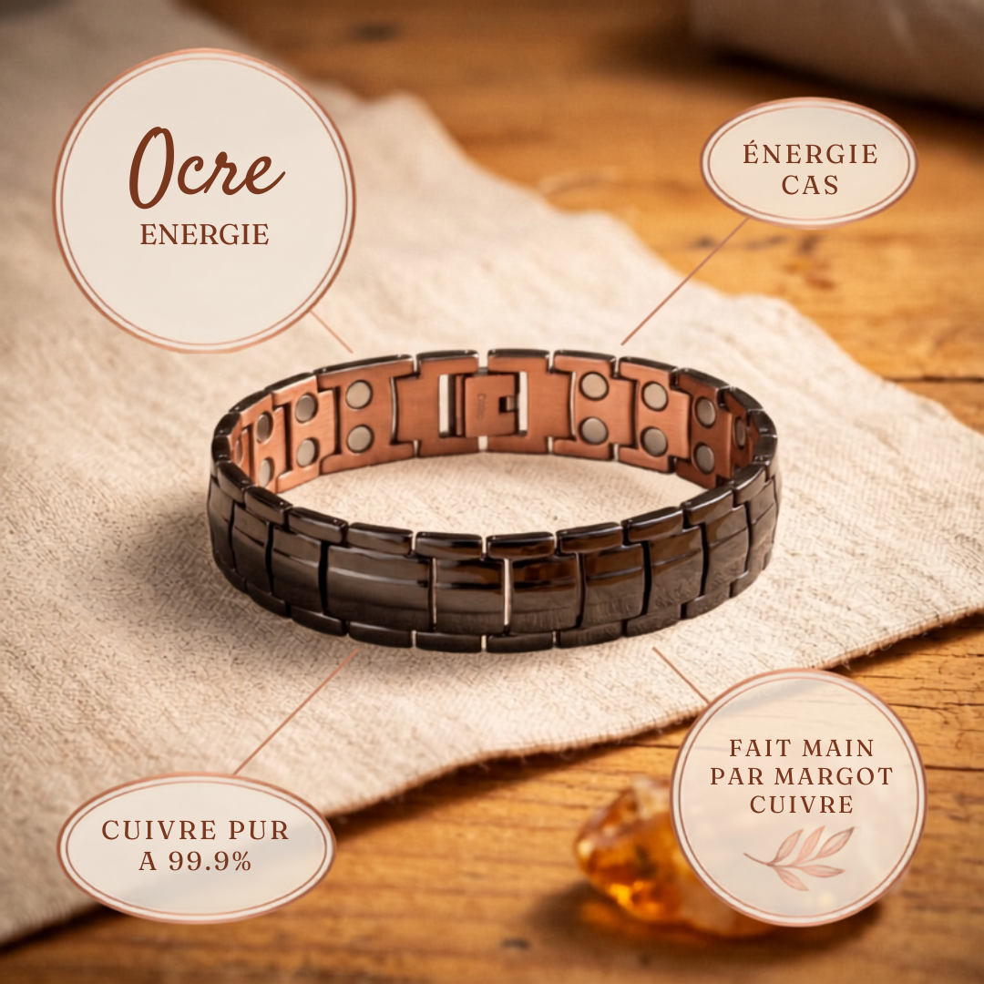 Bracelet en cuivre ocre pour homme Margot Cuivre