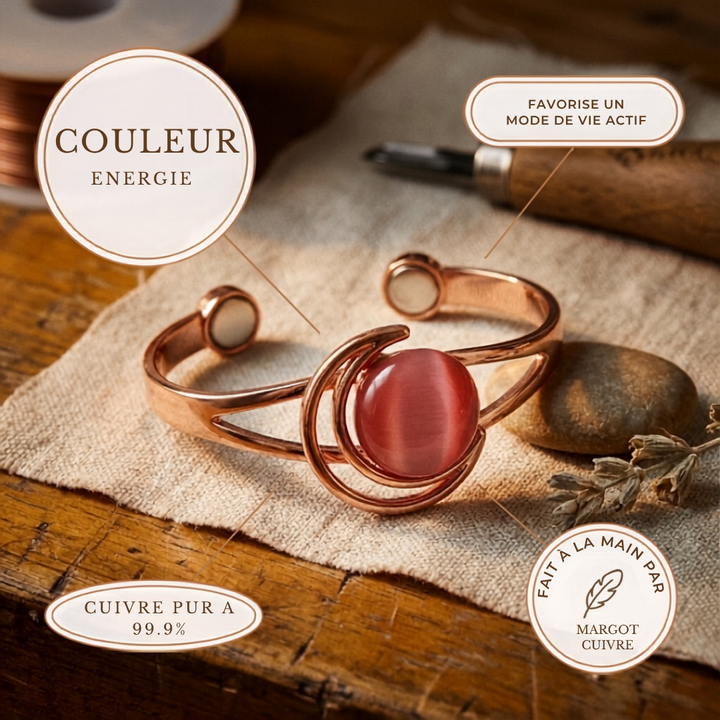 Bracelet en cuivre rose Margot Cuivre Sphere