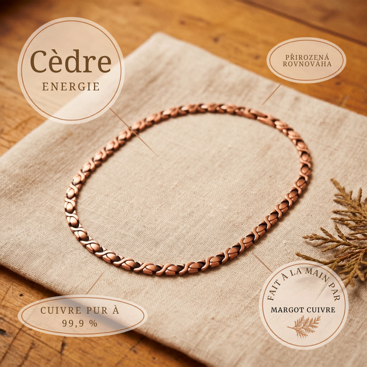 Collier en cuivre de cèdre de Margot Cuivre