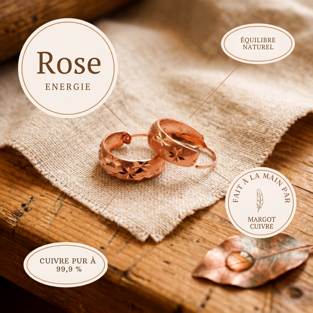 Boucles d'oreilles Margot Cuivre Dew en cuivre