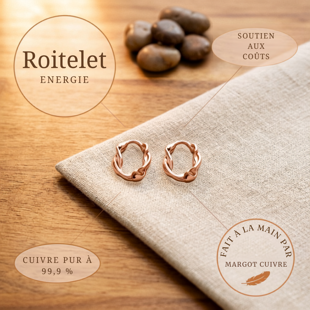 Boucles d'oreilles en cuivre en forme d'anneau de Margot Cuivre