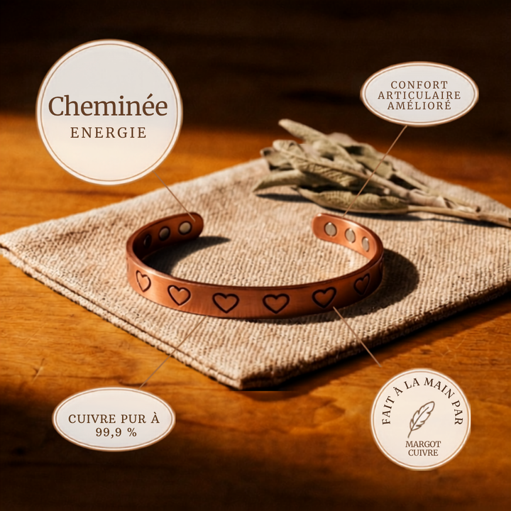 Bracelet en cuivre Margot Cuivre Hearth