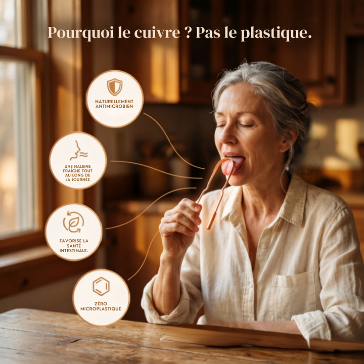 Raclette à langue en cuivre