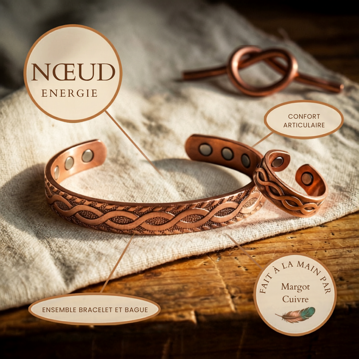 Ensemble de bijoux en Margot Cuivre Knot