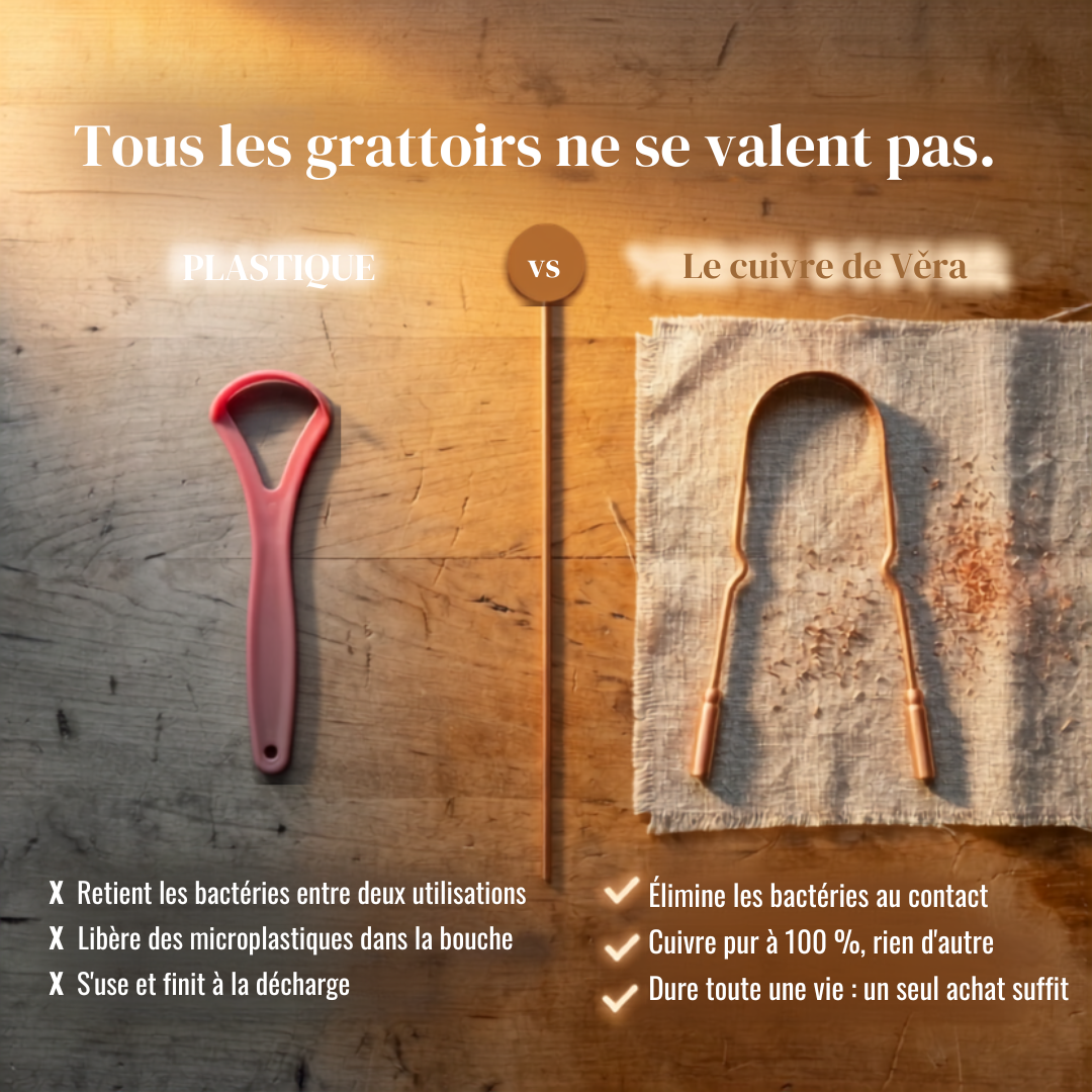 Raclette à langue en cuivre