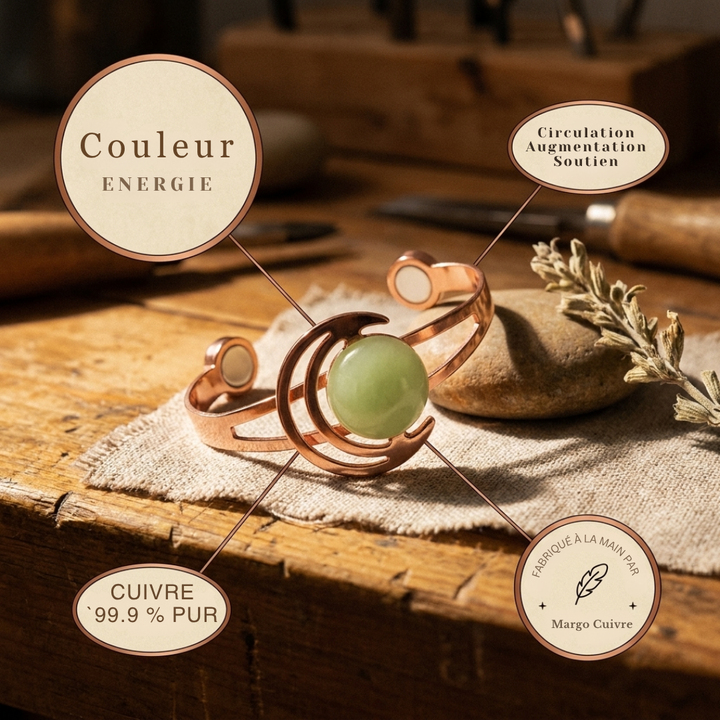 Bracelet en cuivre vert Margot Cuivre Sphere