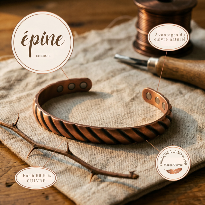 Bracelet en cuivre Margot Cuivre Thorn