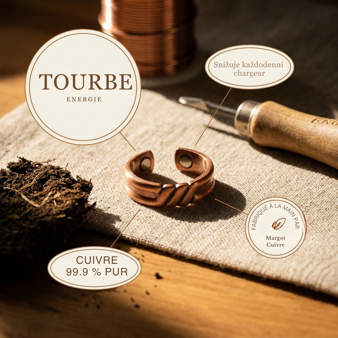 Bague en cuivre de tourbe Margot Cuivre