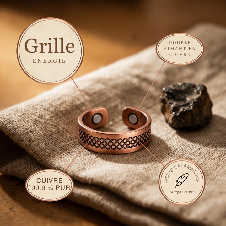 Bague en cuivre Margot Cuivre Grid
