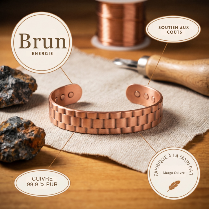 Bracelet en cuivre pour hommes Margot Cuivre