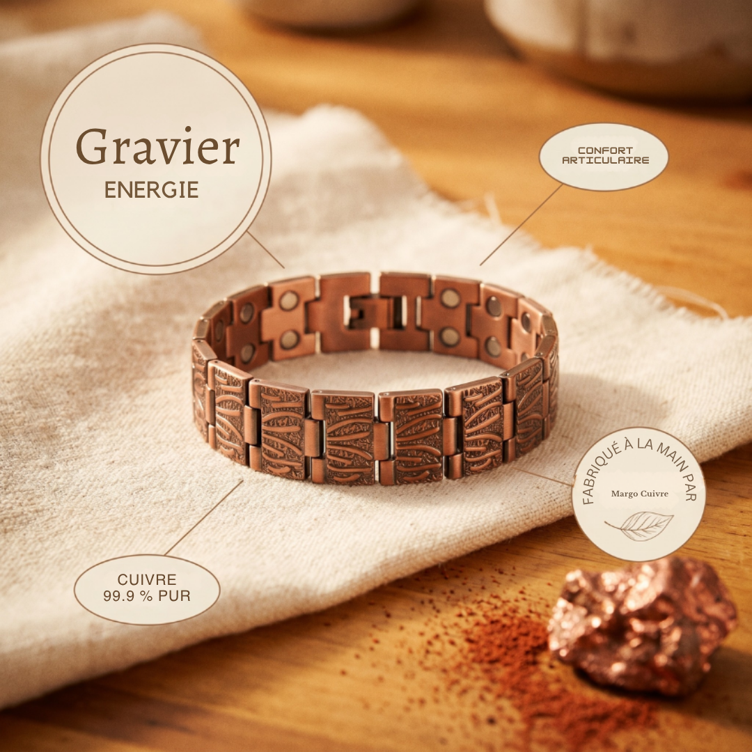 Bracelet en cuivre pour homme Margot Cuivre Grit