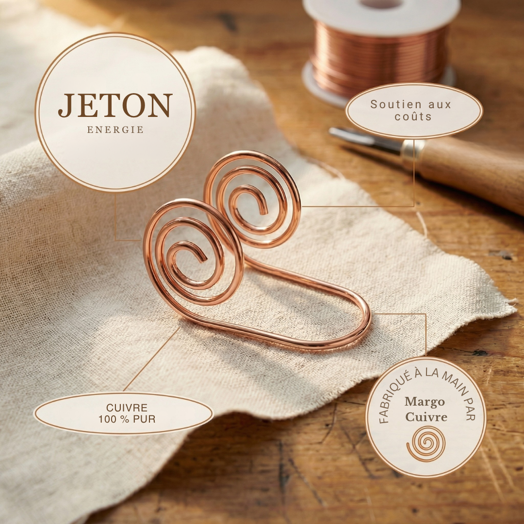 Margot Cuivre Flow Spirale en Cuivre Artisanale