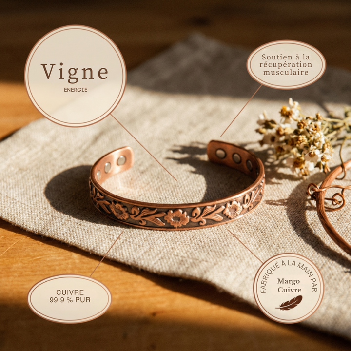 Bracelet en cuivre Margot Cuivre Vine