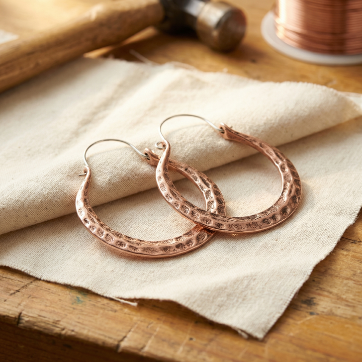Boucles d'oreilles Margot Cuivre en fil de cuivre
