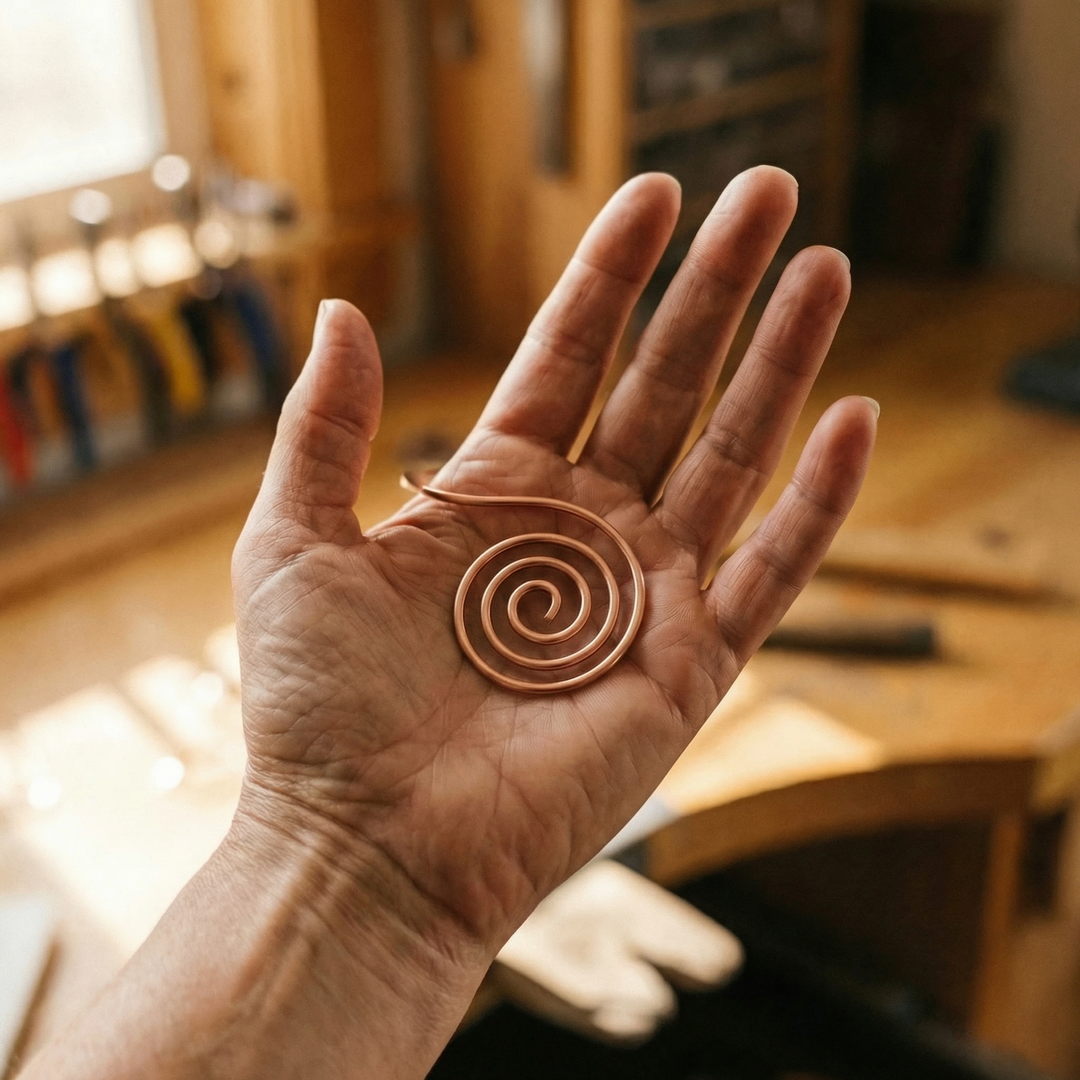 Margot Cuivre Flow Spirale en Cuivre Artisanale