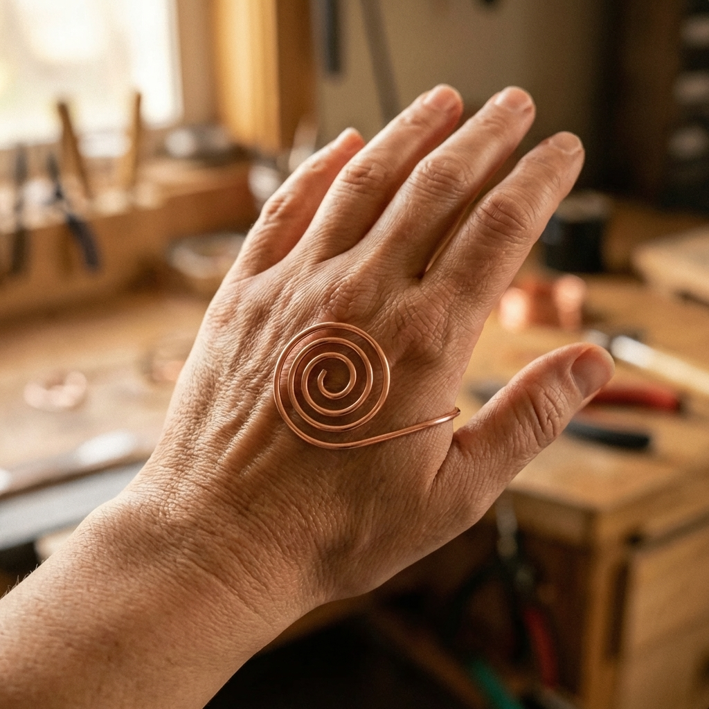 Margot Cuivre Flow Spirale en Cuivre Artisanale