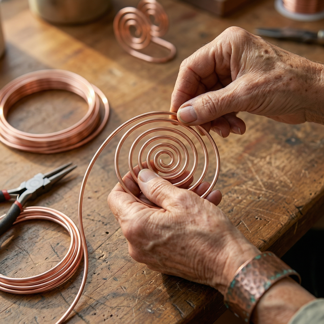 Margot Cuivre Flow Spirale en Cuivre Artisanale