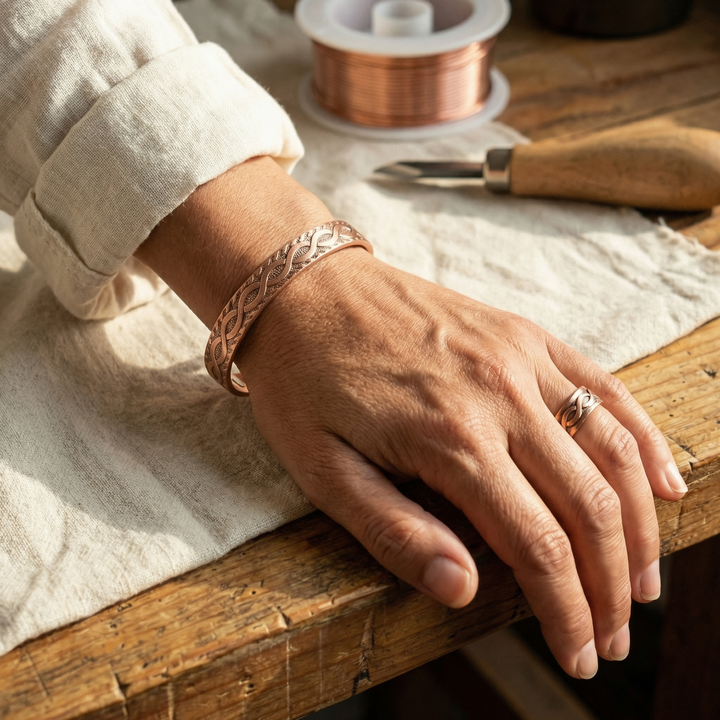 Ensemble de bijoux en Margot Cuivre Knot