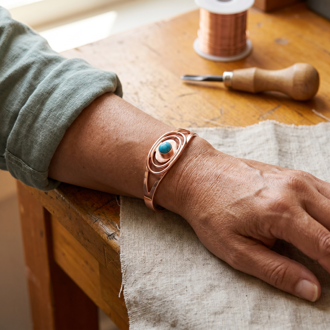 Collier en cuivre avec verou