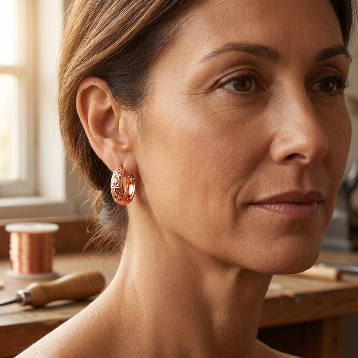 Boucles d'oreilles Margot Cuivre Dew en cuivre