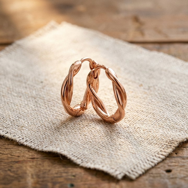 Boucles d'oreilles en cuivre en forme d'anneau de Margot Cuivre