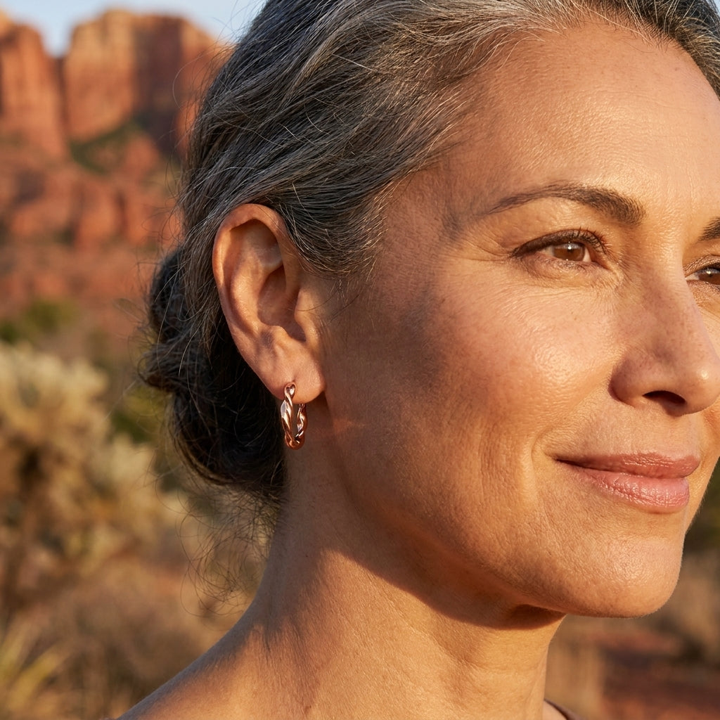 Boucles d'oreilles en cuivre en forme d'anneau de Margot Cuivre